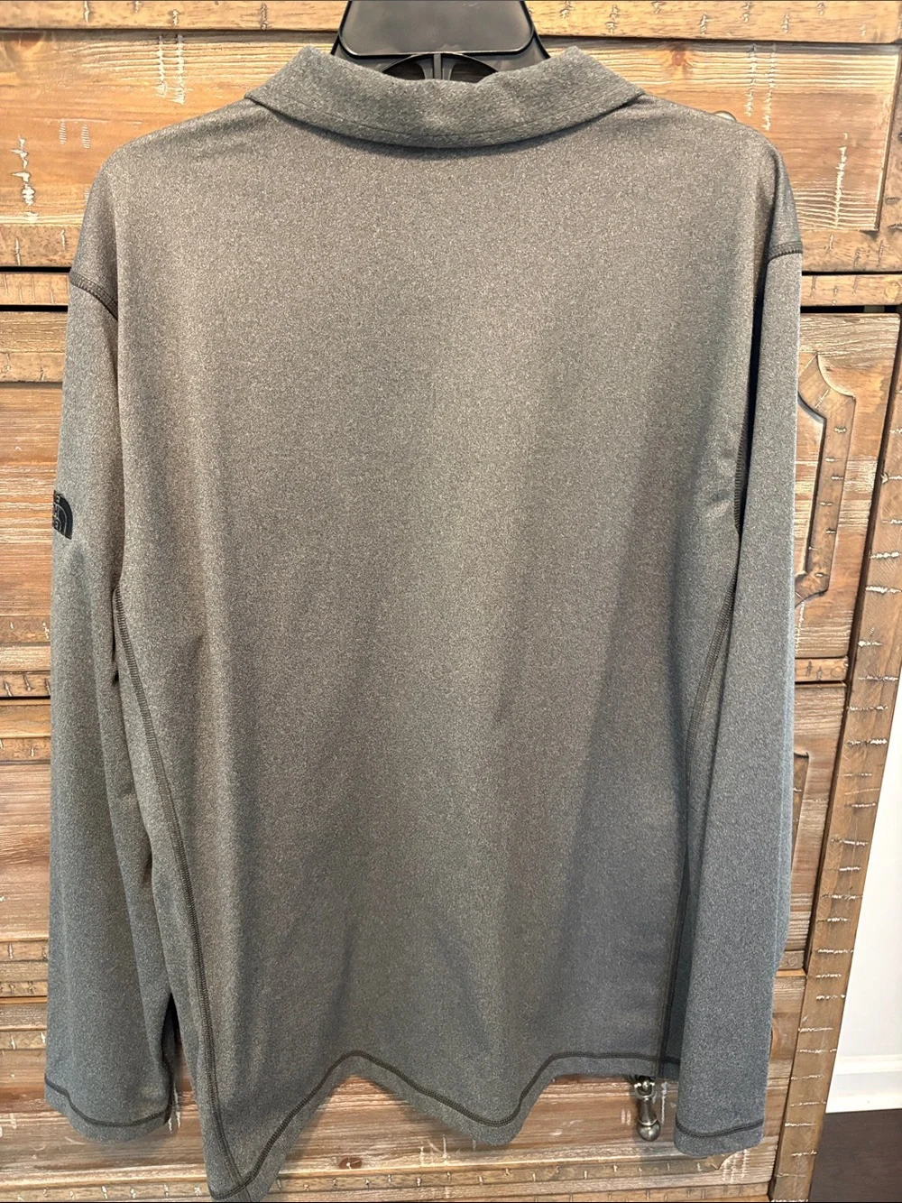The North Face Men's Gray Quarter-Zip Fleece with Jeep Embroidery